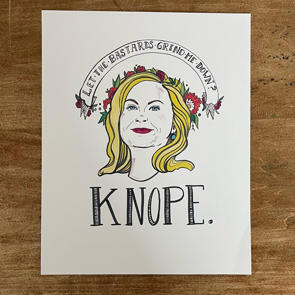 Parks & Rec Leslie Knope illustration 8x10